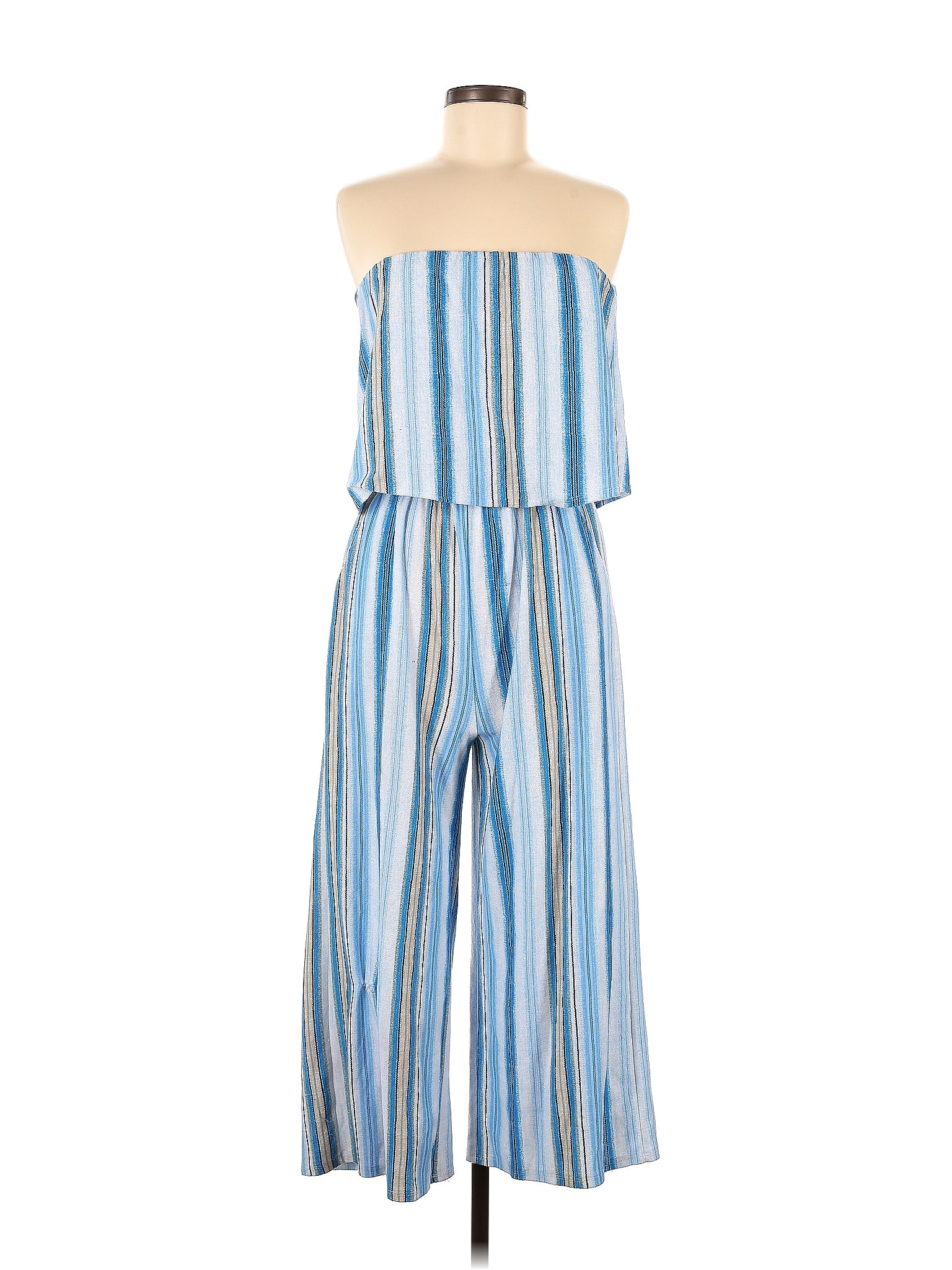 Bebop Stripes Multi Color Blue Jumpsuit Size M 55 off ThredUp