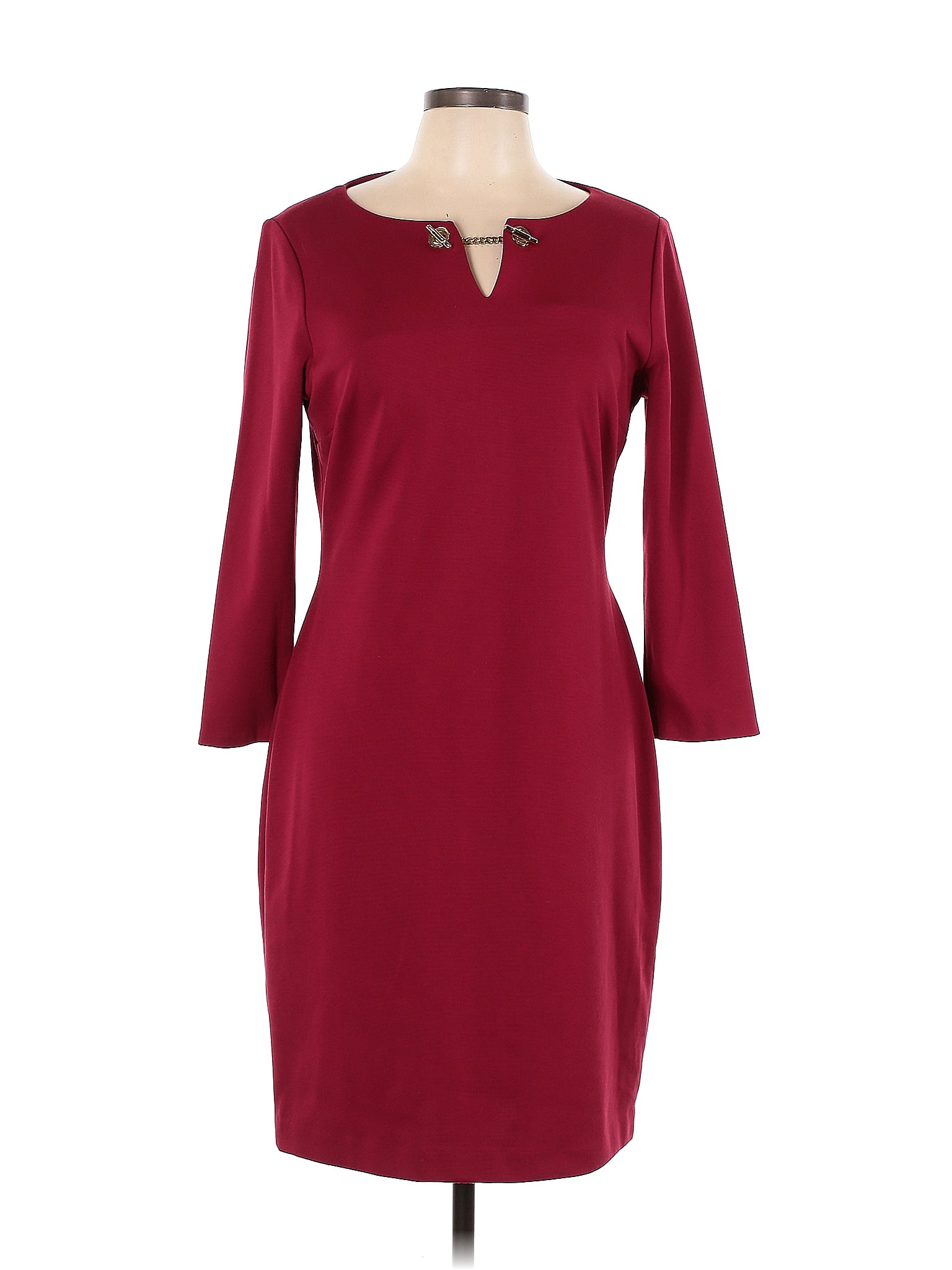 Ivanka Trump Solid Maroon Burgundy Cocktail Dress Size 12 - 74% off ...