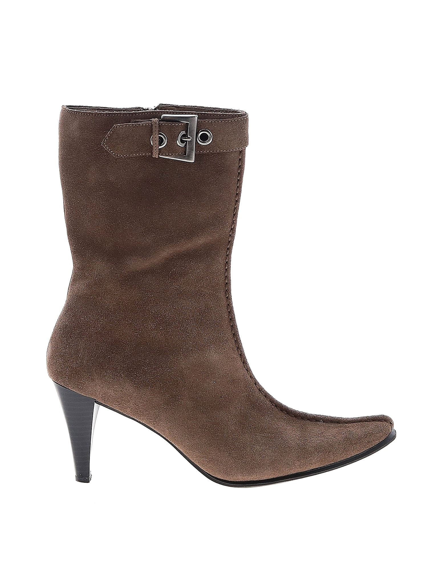 Mossimo Solid Brown Ankle Boots Size 8 1/2 - 31% off