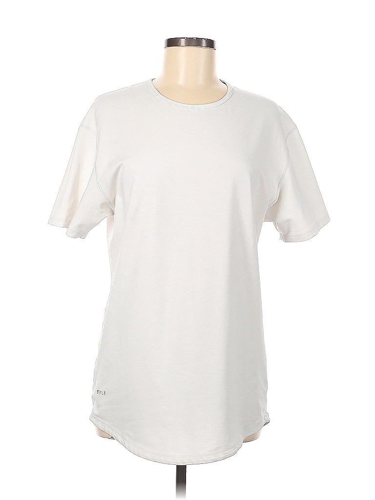 BYLT Solid Ivory Short Sleeve T-Shirt Size M - photo 1