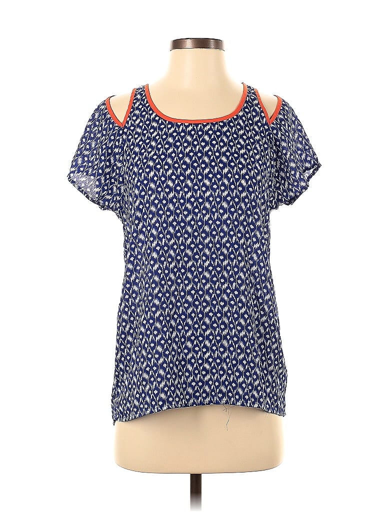 Pre-owned Thml Short Sleeve Blouse In Blue