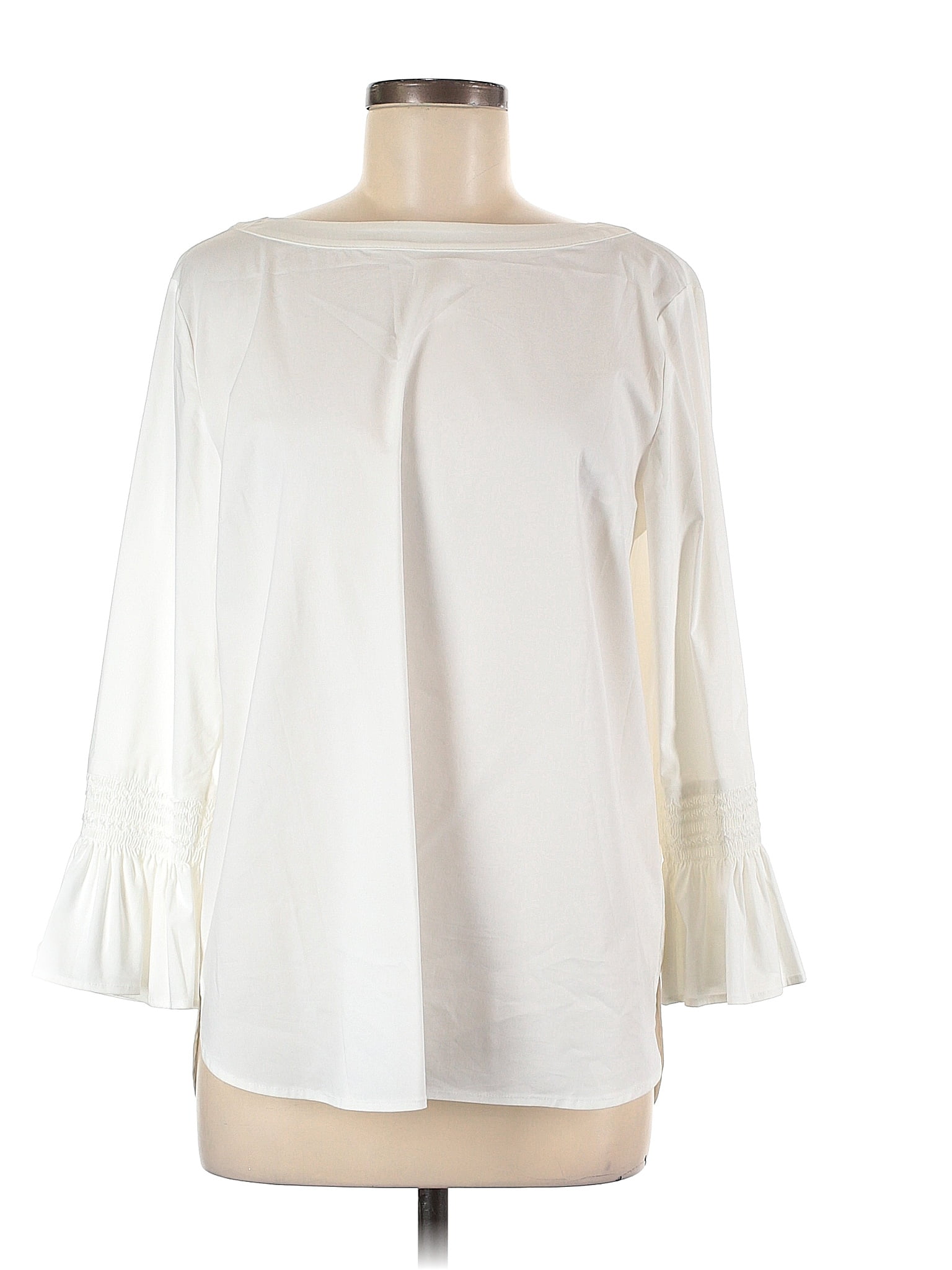 J Jill White Ivory Long Sleeve Blouse Size M 70 Off Thredup