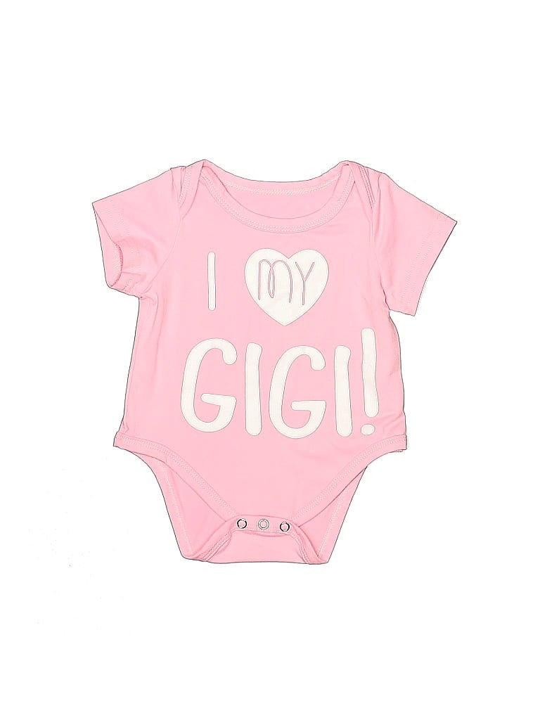 Unbranded Graphic Pink Short Sleeve Onesie Size 0-3 mo - photo 1