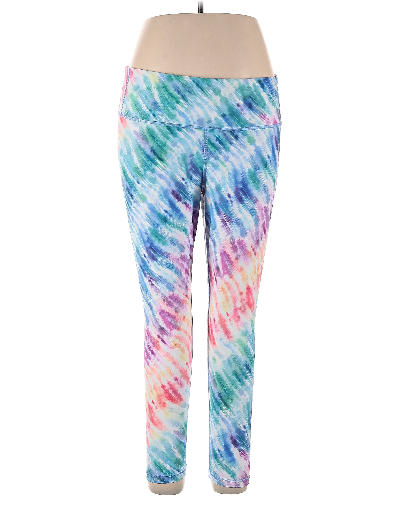 Athleta Tie-dye Multi Color Blue Leggings Size XL - 65% off