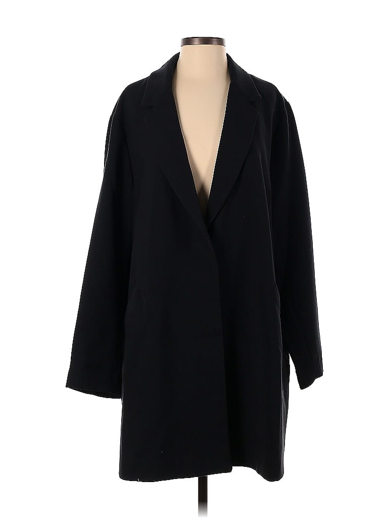 Ellos Solid Black Coat Size 1X (Plus) 50 off ThredUp