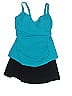 L.L.Bean Color Block Teal Swimsuit Top Size 16 (Tall) - photo 1