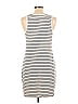 A New Day Stripes Ivory Casual Dress Size L - photo 2