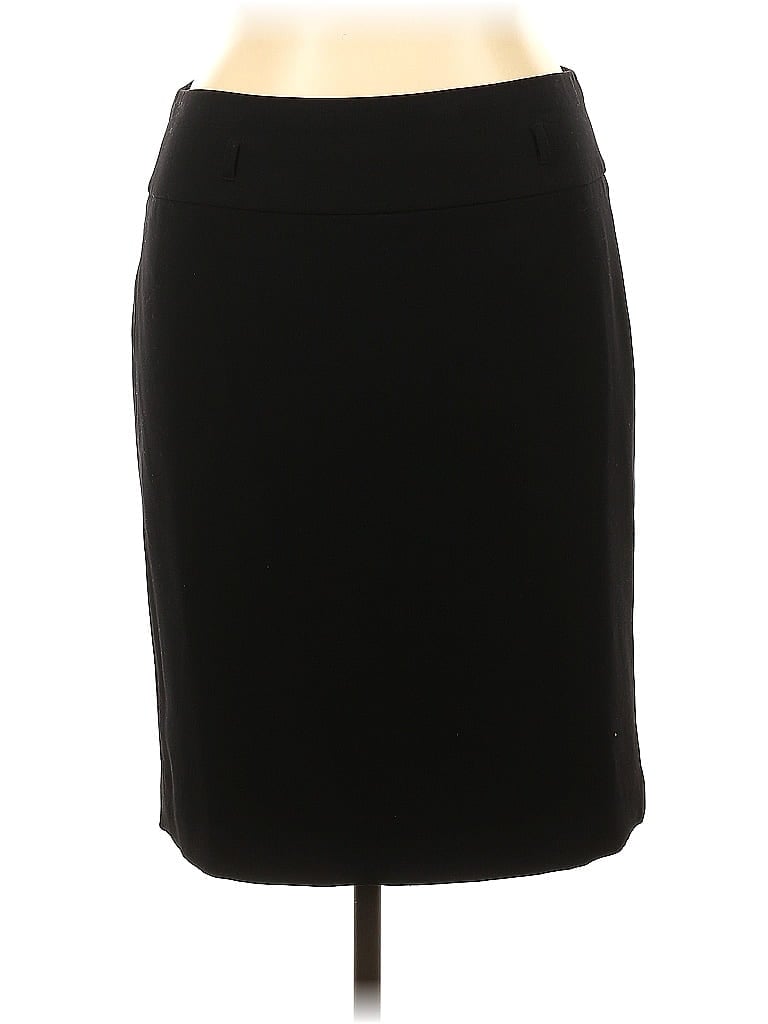 Apt. 9 100% Polyester Solid Black Casual Skirt Size 16 - photo 1