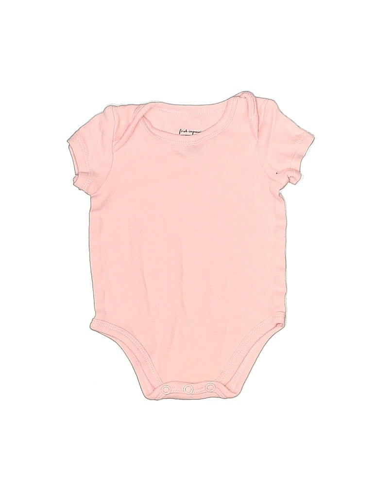 Pre-owned First Impressions Babies' Short Sleeve Onesie In Pink