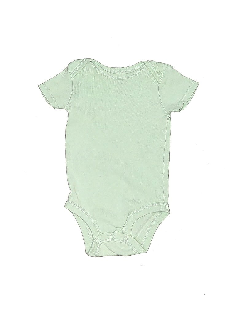 Click to view more detailed imagery on our partner's website Pre-owned Child Of Mine By Carter's Babies' Short Sleeve Onesie In Green