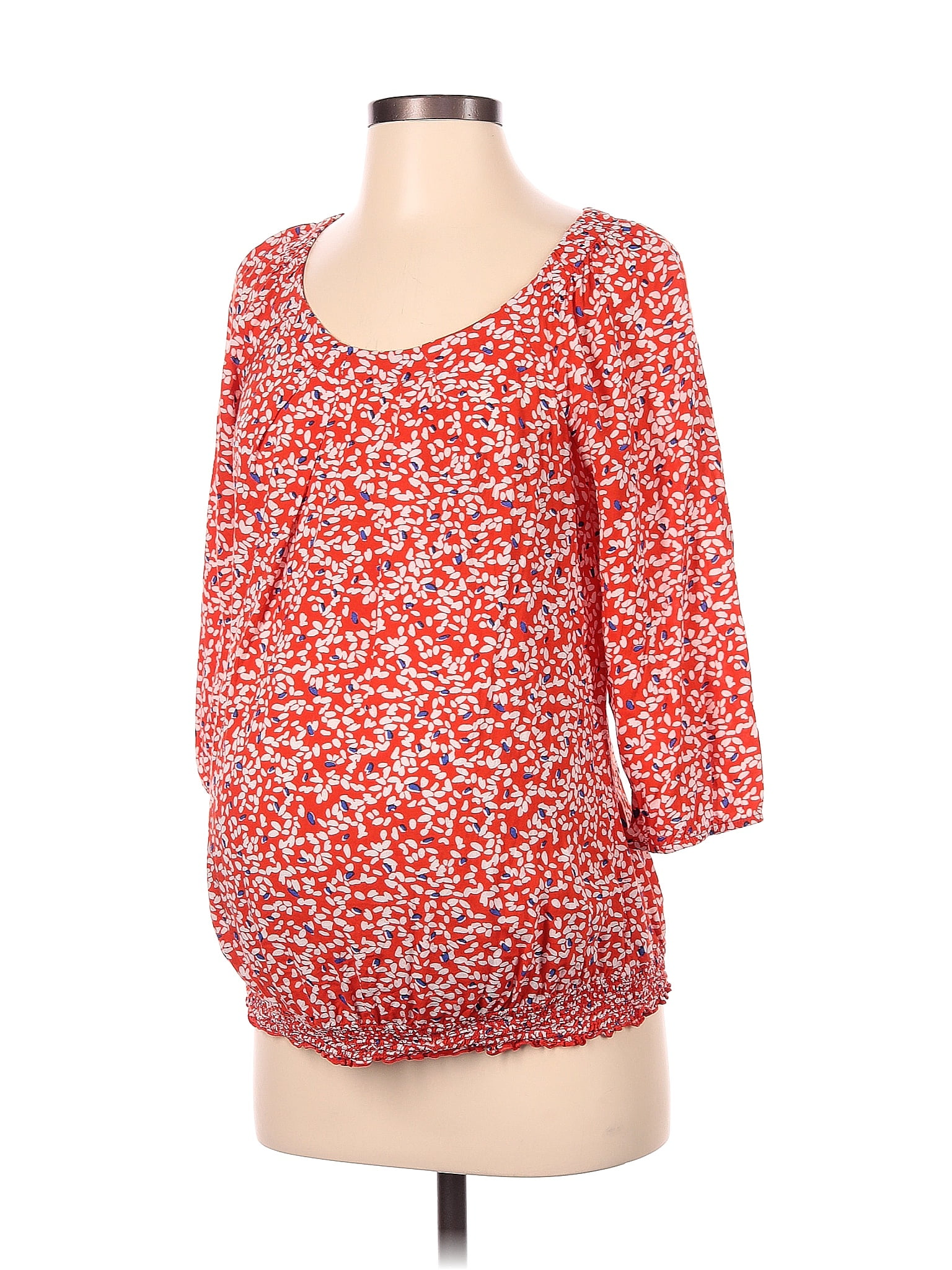 Old Navy - Maternity 100% Rayon Red Short Sleeve Top Size S