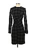 Mango Plaid Houndstooth Argyle Checkered-gingham Grid Black Casual Dress Size 4 - photo 1