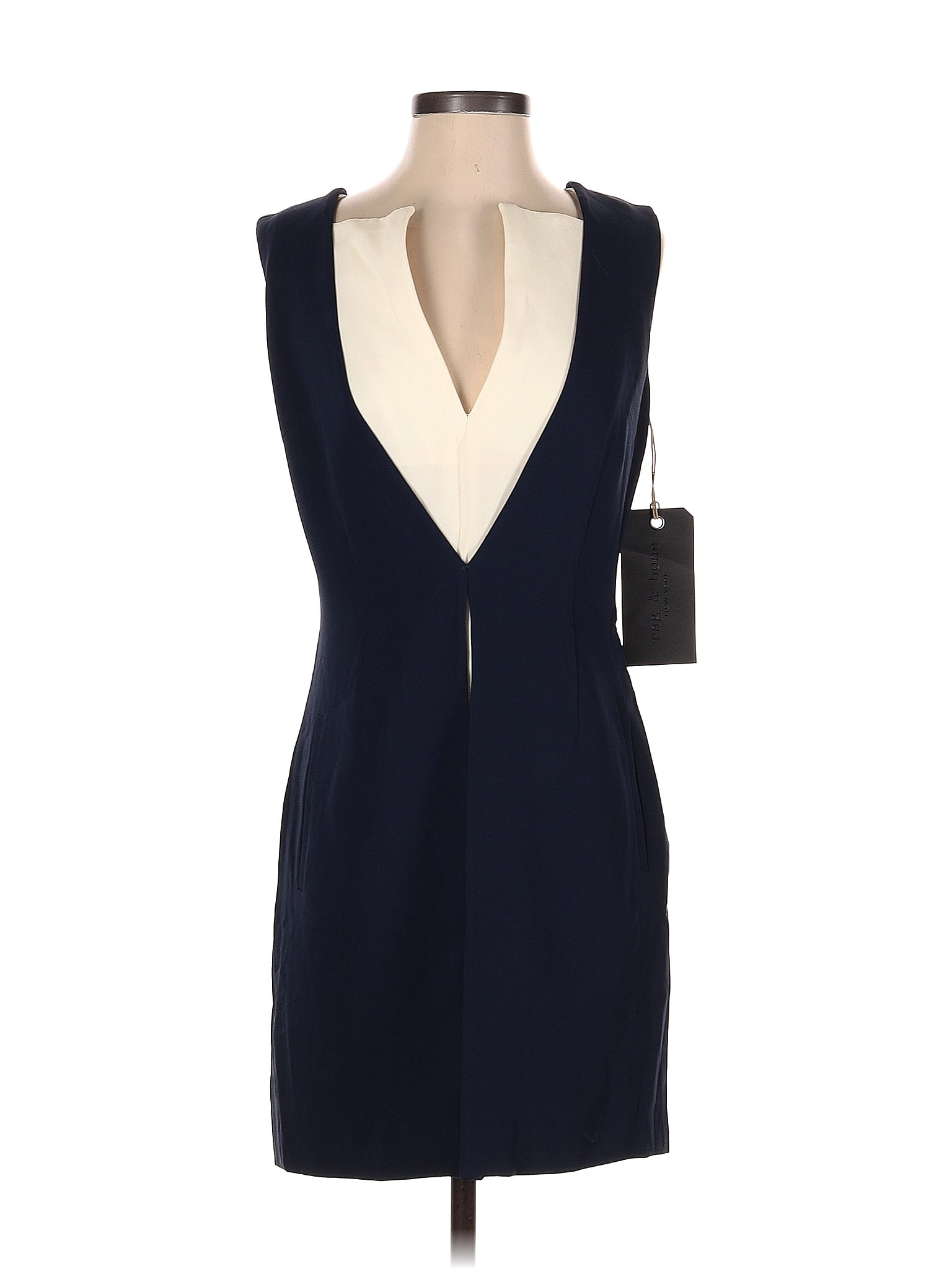 Rag & Bone Color Block Solid Navy Blue Cocktail Dress Size 0 - 84% off ...