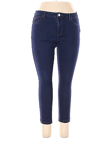 1822 Denim Solid Blue Jeans Size 14 - 47% off