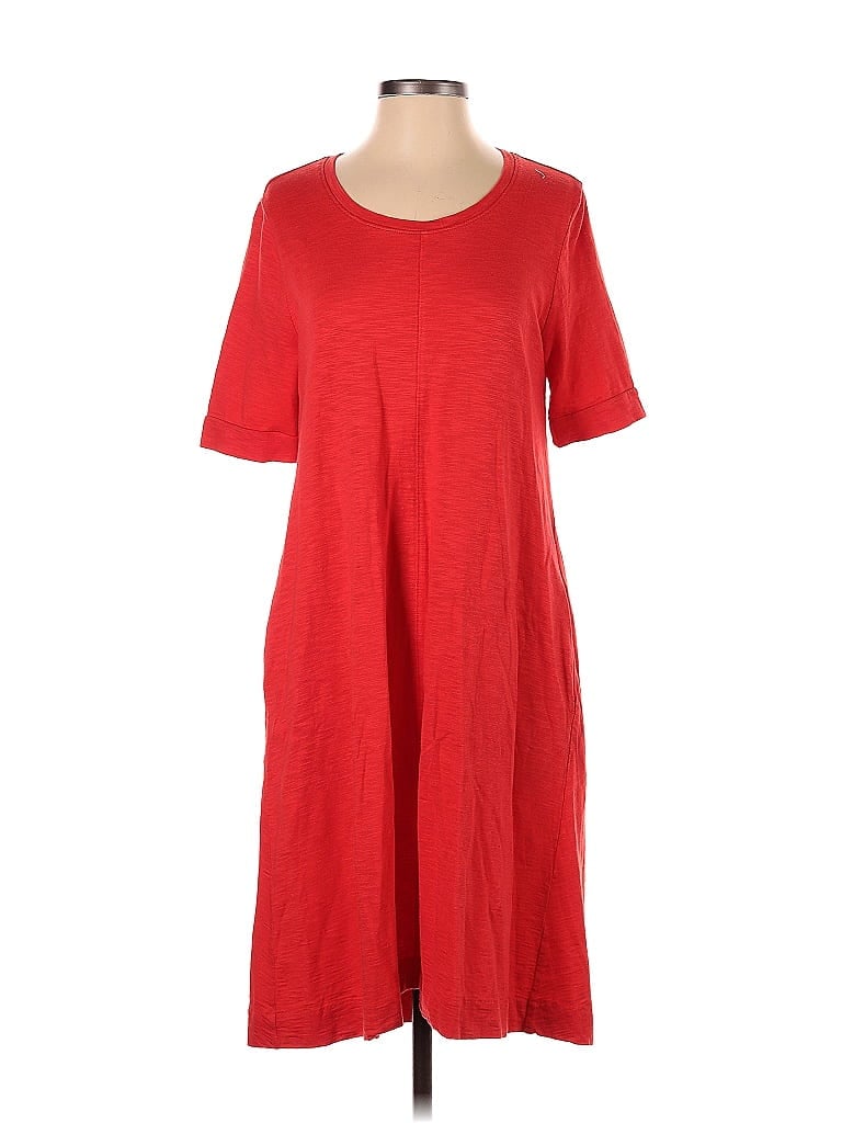 Chico's Solid Red Casual Dress Size Sm (0) - photo 1