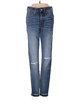Madewell 9" Mid-Rise Skinny Jeans in York Wash: Rip and Repair Edition (view 1)