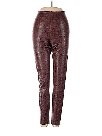 Commando Brown Burgundy Faux Leather Pants Size S - 74% off