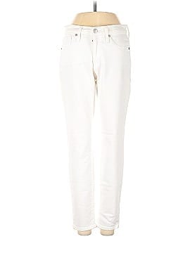 Madewell Petite 9" Mid-Rise Skinny Jeans in Pure White (view 1)
