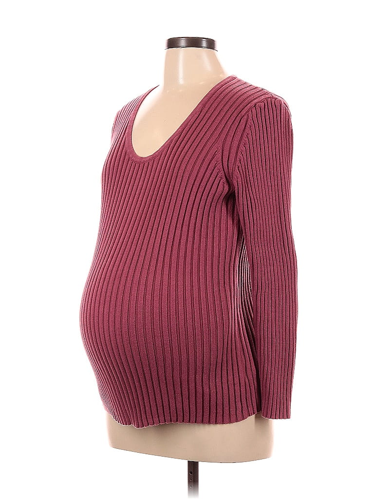 Gap - Maternity 100% Cotton Burgundy Pullover Sweater Size M (Maternity) - photo 1