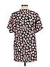 CAbi 100% Polyester Floral Pink Short Sleeve Blouse Size M - photo 2