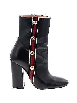 Gucci Leather Malaga Kid Carly Web Boots (view 1)