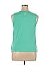 Elle 100% Polyester Green Sleeveless Blouse Size XL - photo 2