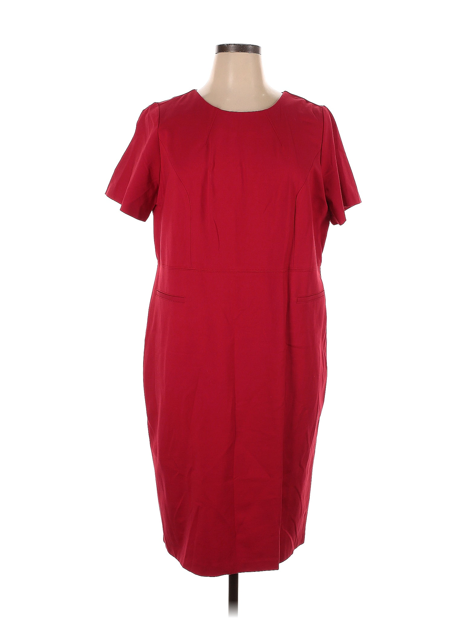Talbots, Dresses, Talbots Womens Tropical Midi Dress Size 4 Red Palm Tree  Lined 0 Cotton