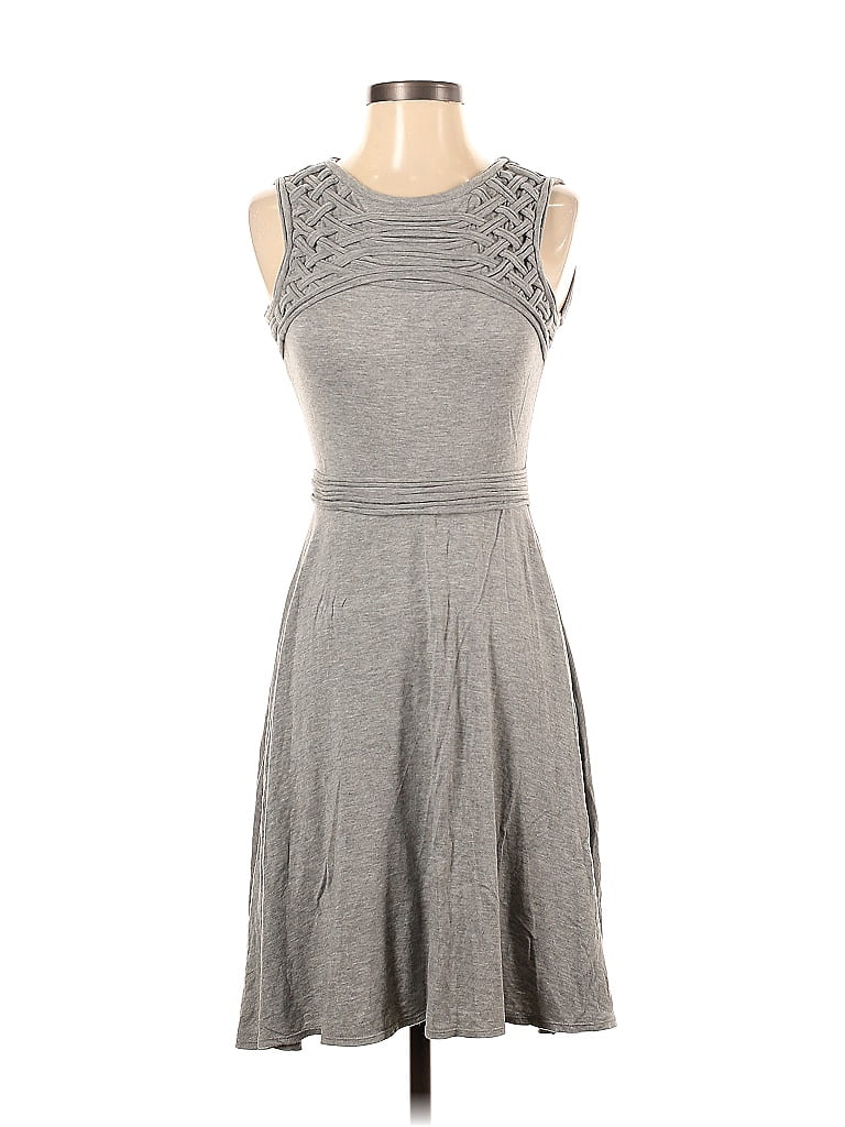 Max Studio Solid Marled Gray Casual Dress Size S - photo 1