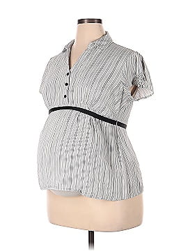 Oh Baby By Motherhood Short Sleeve Button-Down Shirt (view 1)