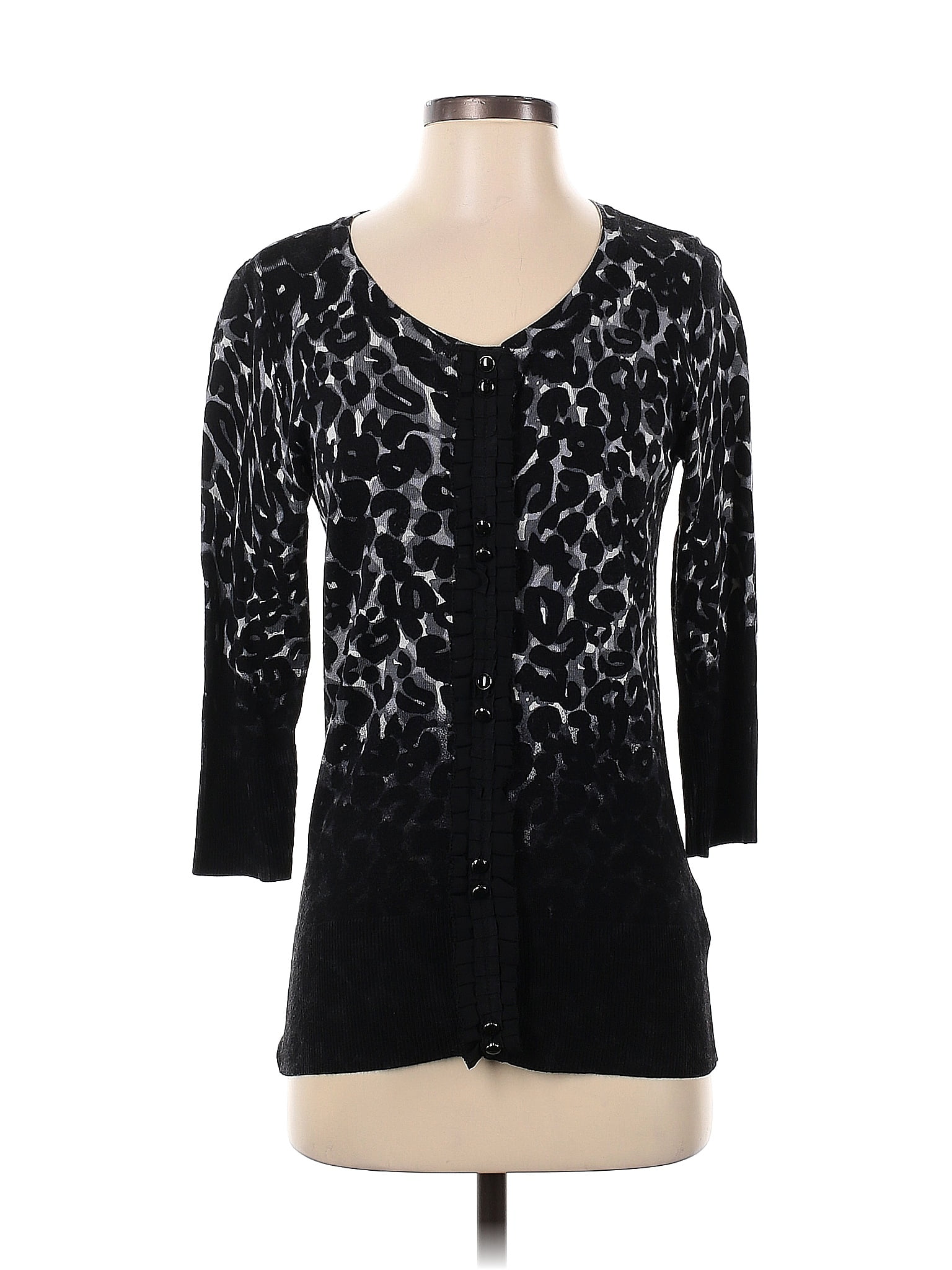 Tribal Color Block Black Cardigan Size S - 81% off