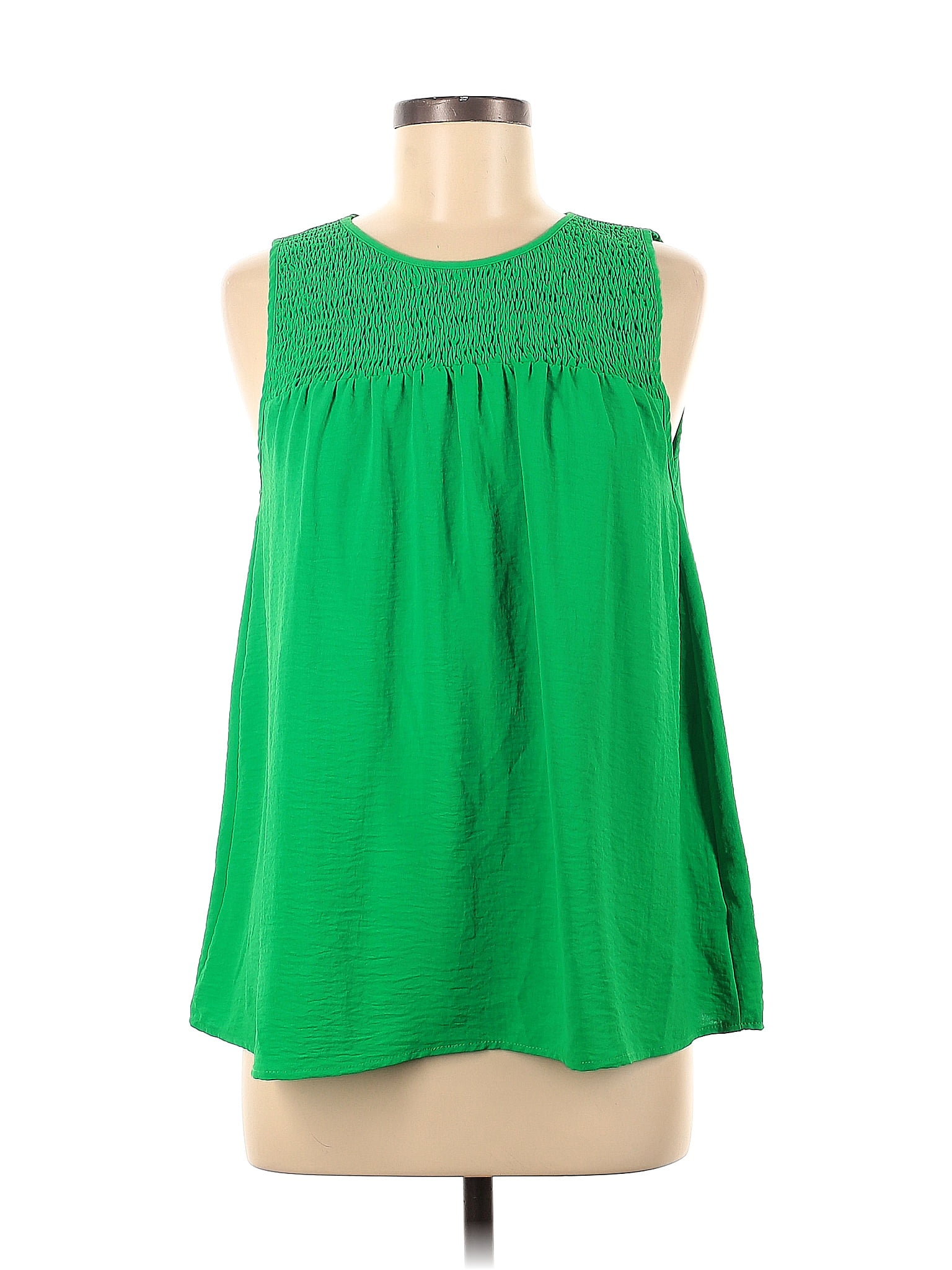 Mittoshop 100 Polyester Green Sleeveless Blouse Size M 64 Off Thredup