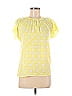 Ann Taylor 100% Rayon Yellow Short Sleeve Blouse Size XXS - photo 1