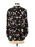 Parker 100% Silk Floral Black Long Sleeve Silk Top Size XS - photo 2
