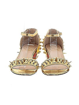 Christian Louboutin Metallic Spiked Druide Sandals (view 2)