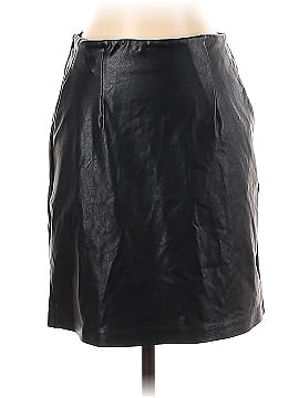 Black Tape_ Faux Leather Skirt (view 1)