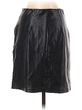 Black Tape_ Faux Leather Skirt (view 2)