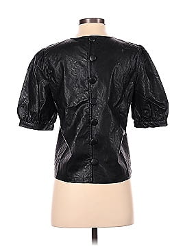 Who What Wear Faux Leather Top (view 2)