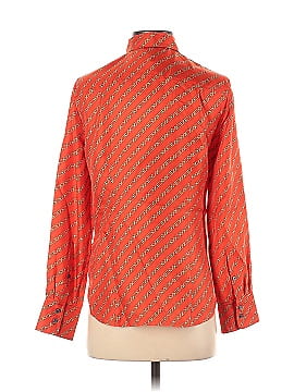 J.Crew Collection Long Sleeve Silk Top (view 2)