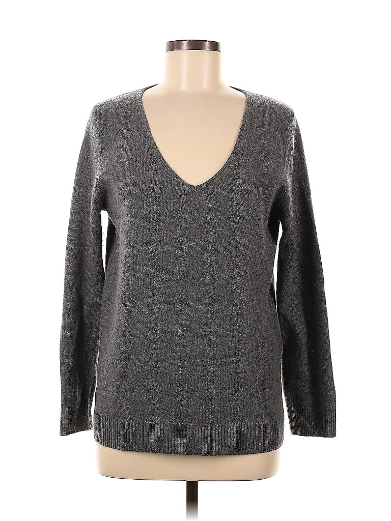 41Hawthorn 100% Cashmere Gray Cashmere Pullover Sweater Size M - photo 1