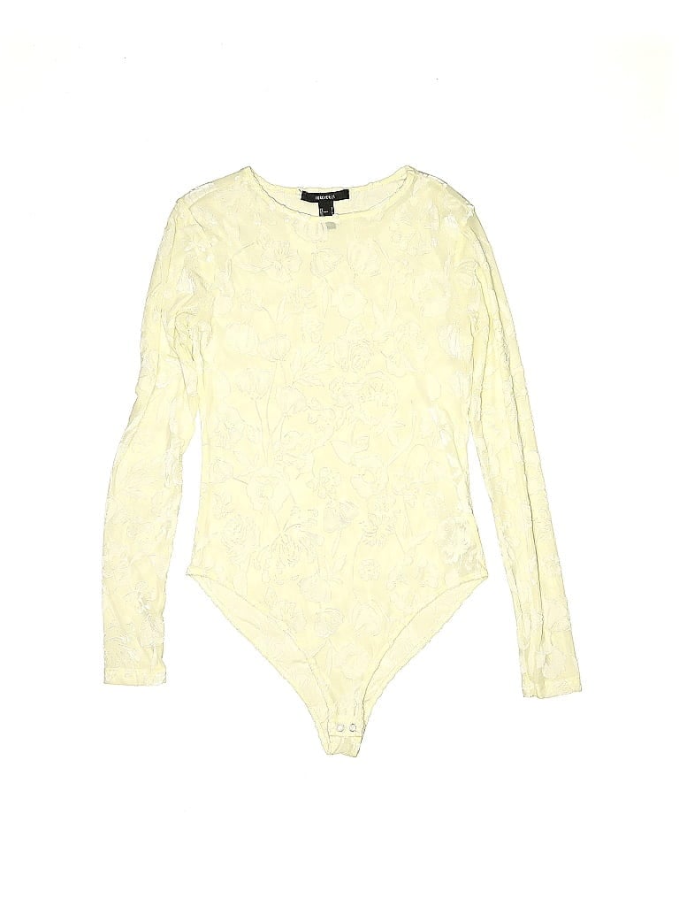 Pre-owned Forever 21 Bodysuit In Yellow