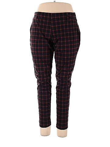 Faded Glory Grid Black Red Jeggings Size XL - 26% off