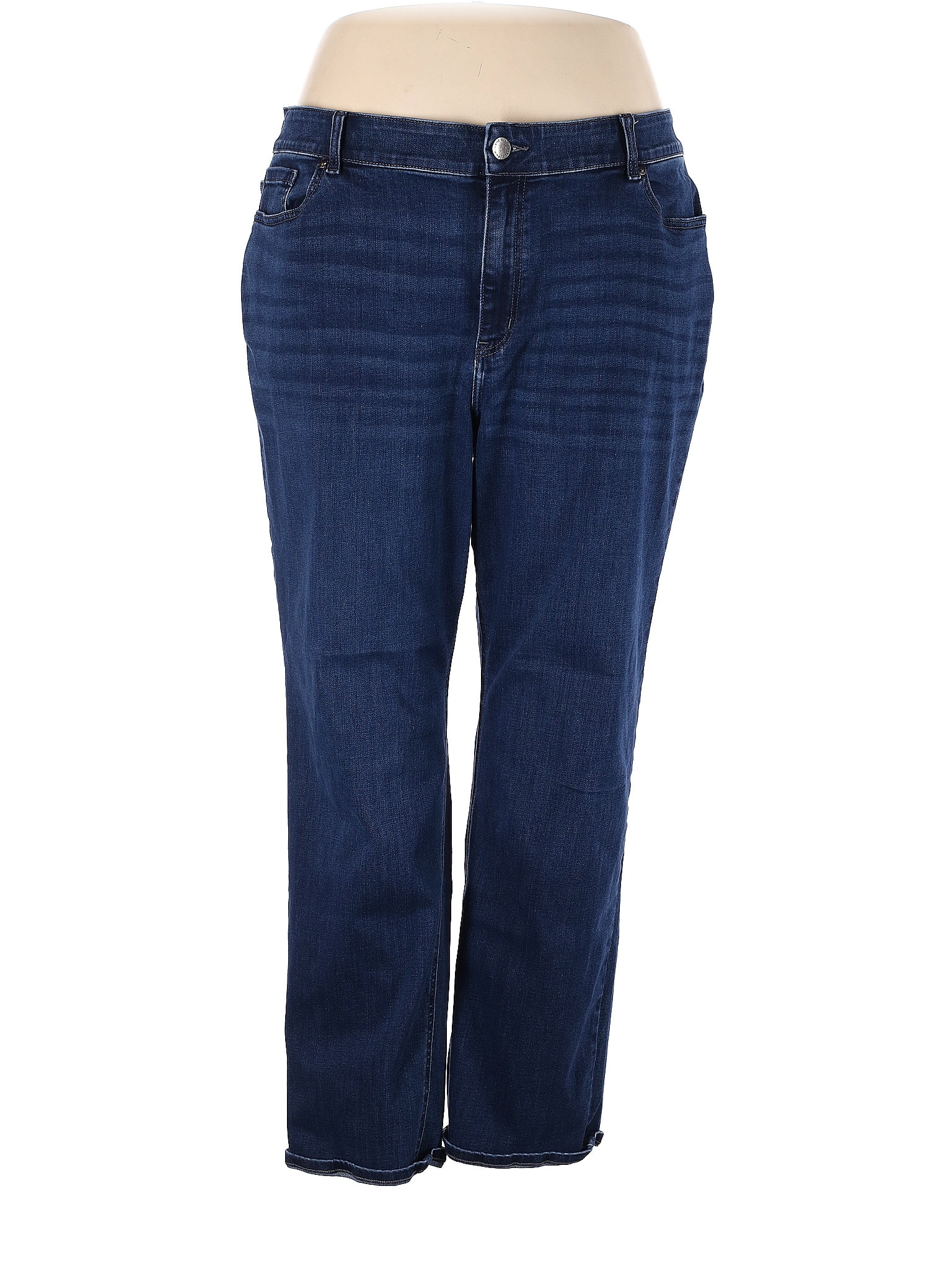 Lane Bryant Solid Blue Jeans Size 26 (Plus) 56 off ThredUp