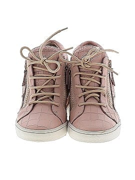 Giuseppe Zanotti Embossed Leather Wedge Sneakers (view 2)