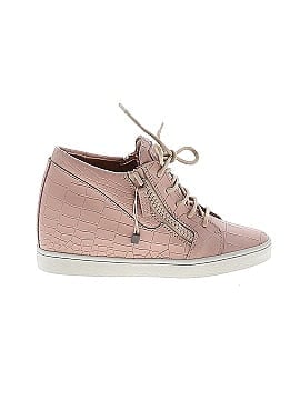 Giuseppe Zanotti Embossed Leather Wedge Sneakers (view 1)
