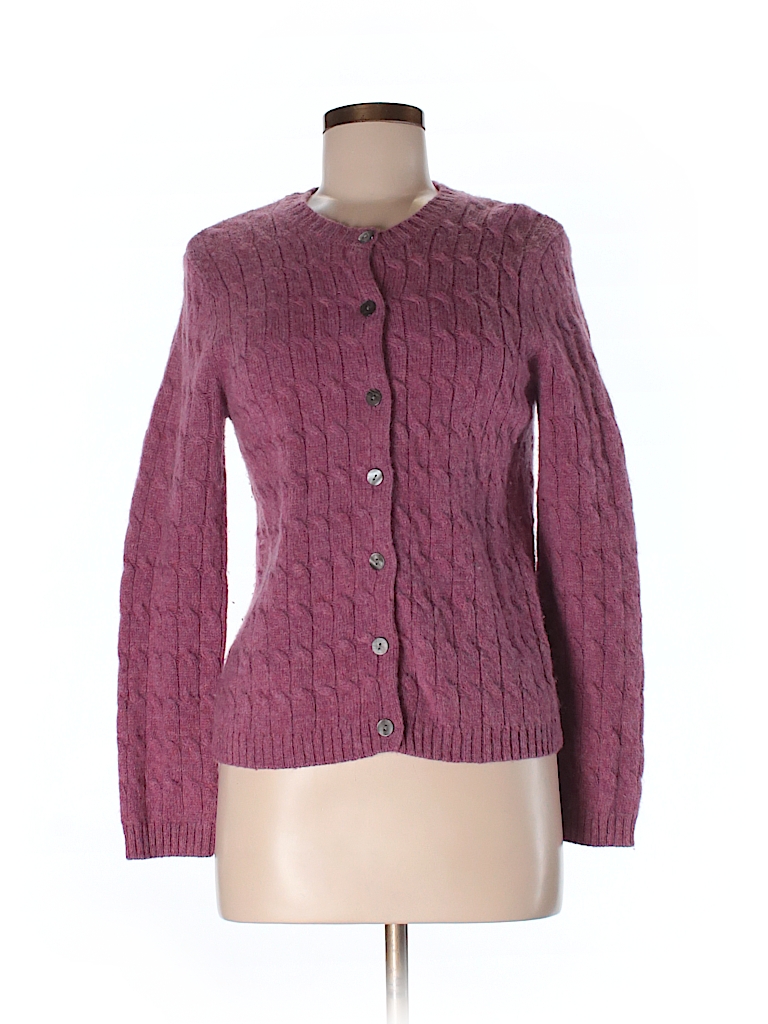 Appleseeds 100% Wool Solid Pink Wool Cardigan Size S - 98% off | thredUP