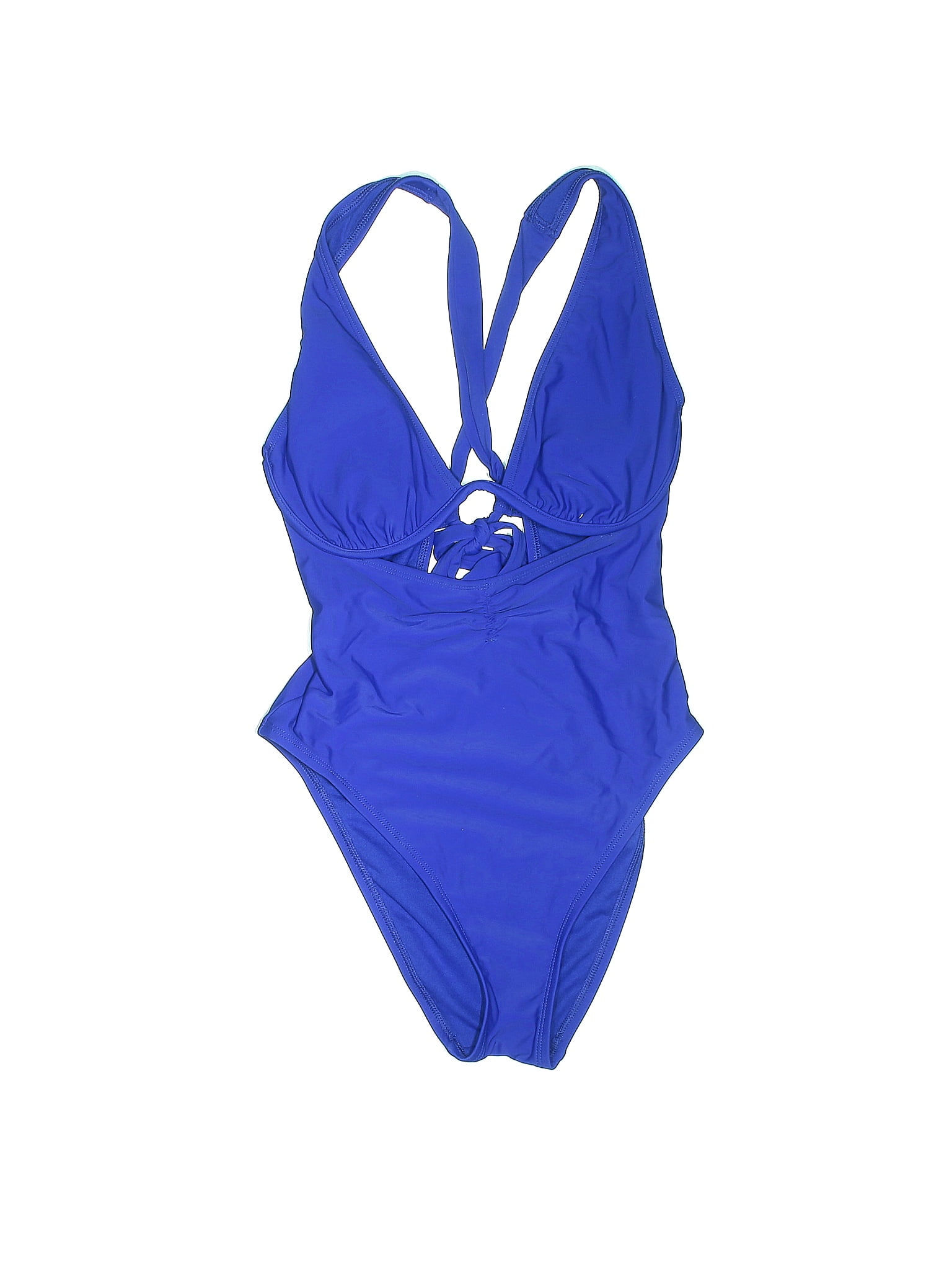 Shade And Shore Solid Blue One Piece Swimsuit Size M 54 Off Thredup 0278