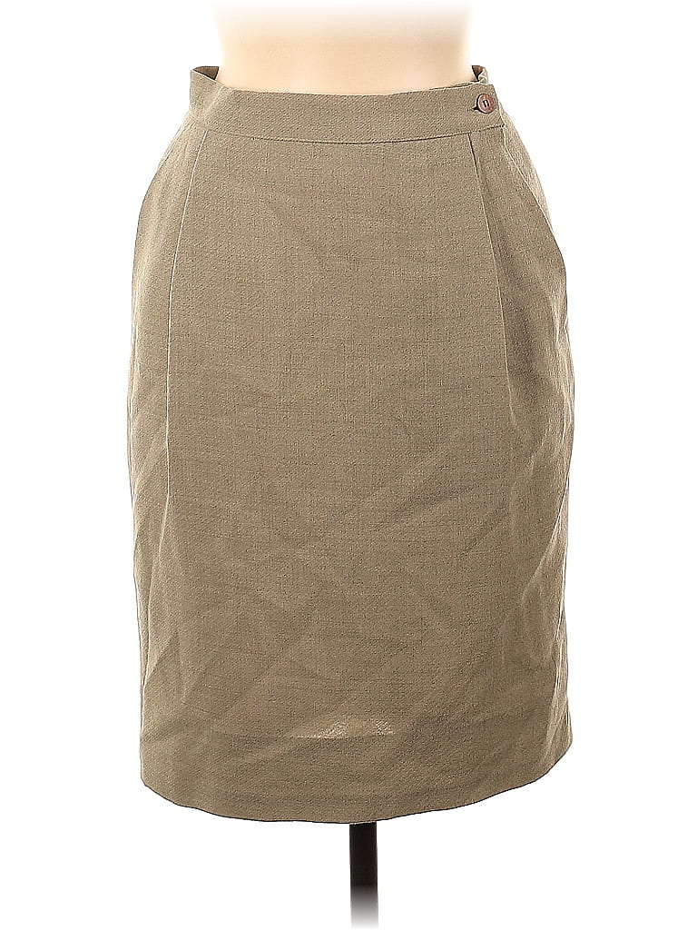Pre-owned Giorgio Armani Wool Skirt In Brown