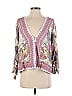 Free People 100% Rayon Purple Long Sleeve Blouse Size S - photo 1