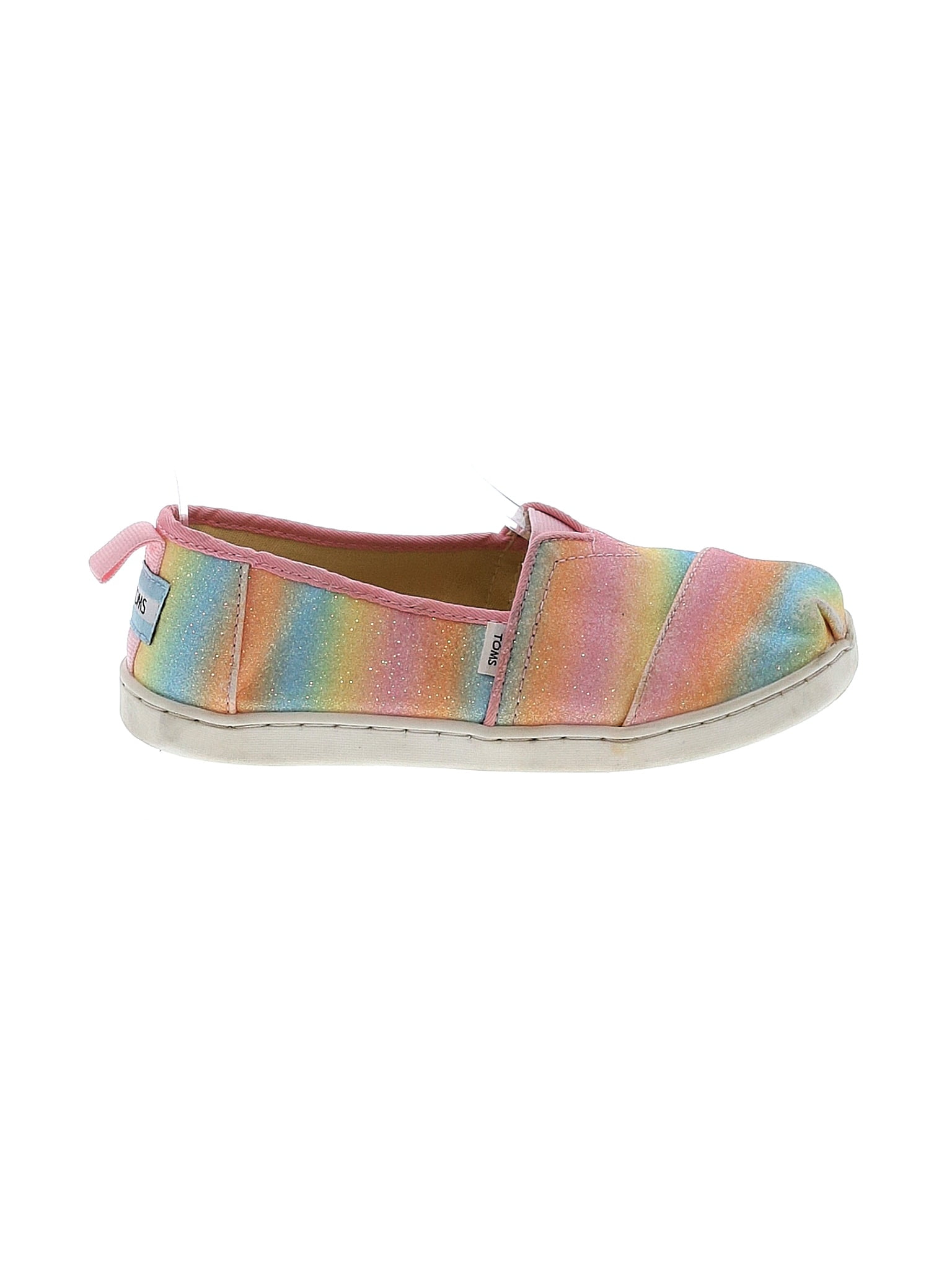 TOMS Color Block Stripes Pink Flats Size 1 - 36% off | ThredUp