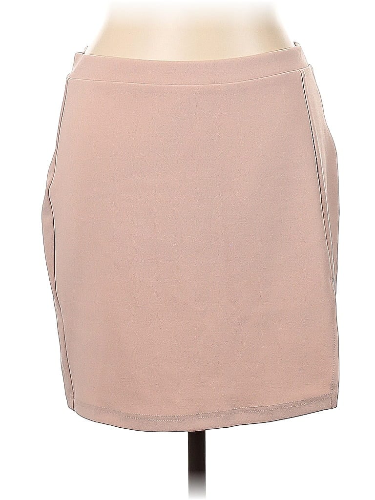 Shein Solid Tan Casual Skirt Size 12 - photo 1